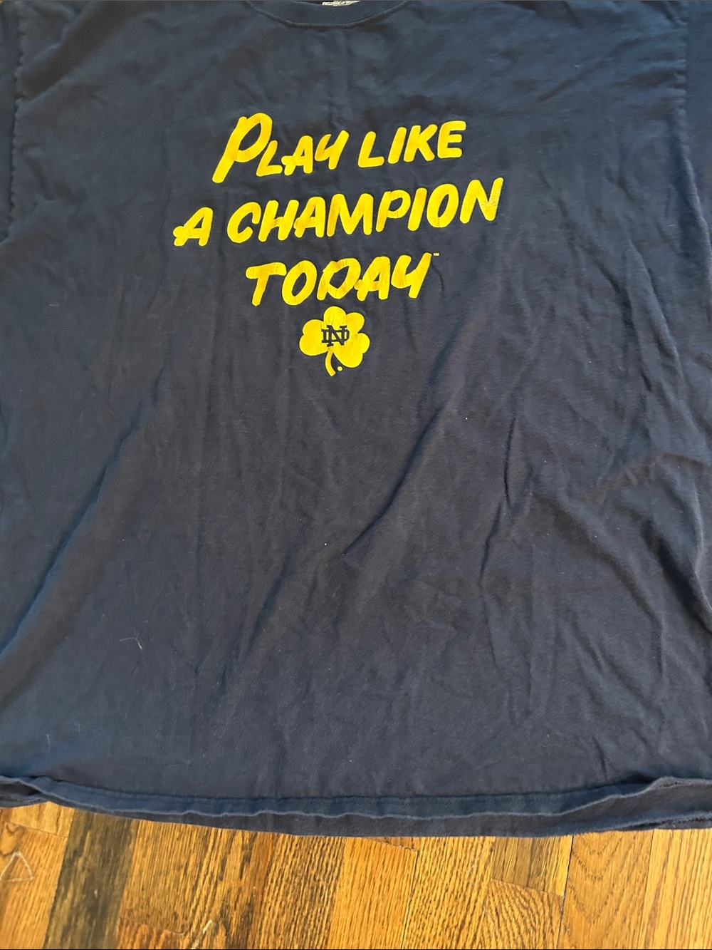 'Notre Dame ‘Play Like a Champion Today' Navy T-Shirt Champion - Picture 7 of 8